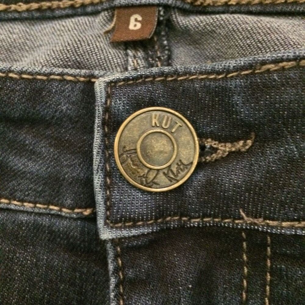 Kut Carlo ankle skinny blue jeans size 6 - Picture 2 of 13